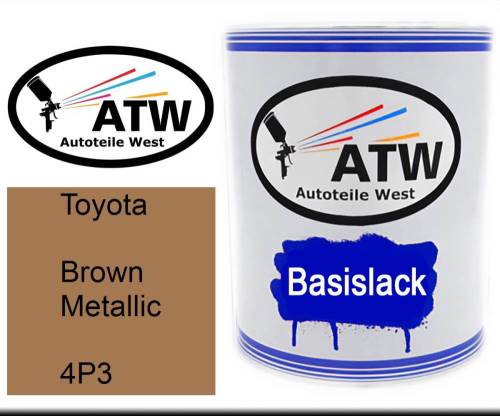 Toyota, Brown Metallic, 4P3: 1L Lackdose, von ATW Autoteile West.